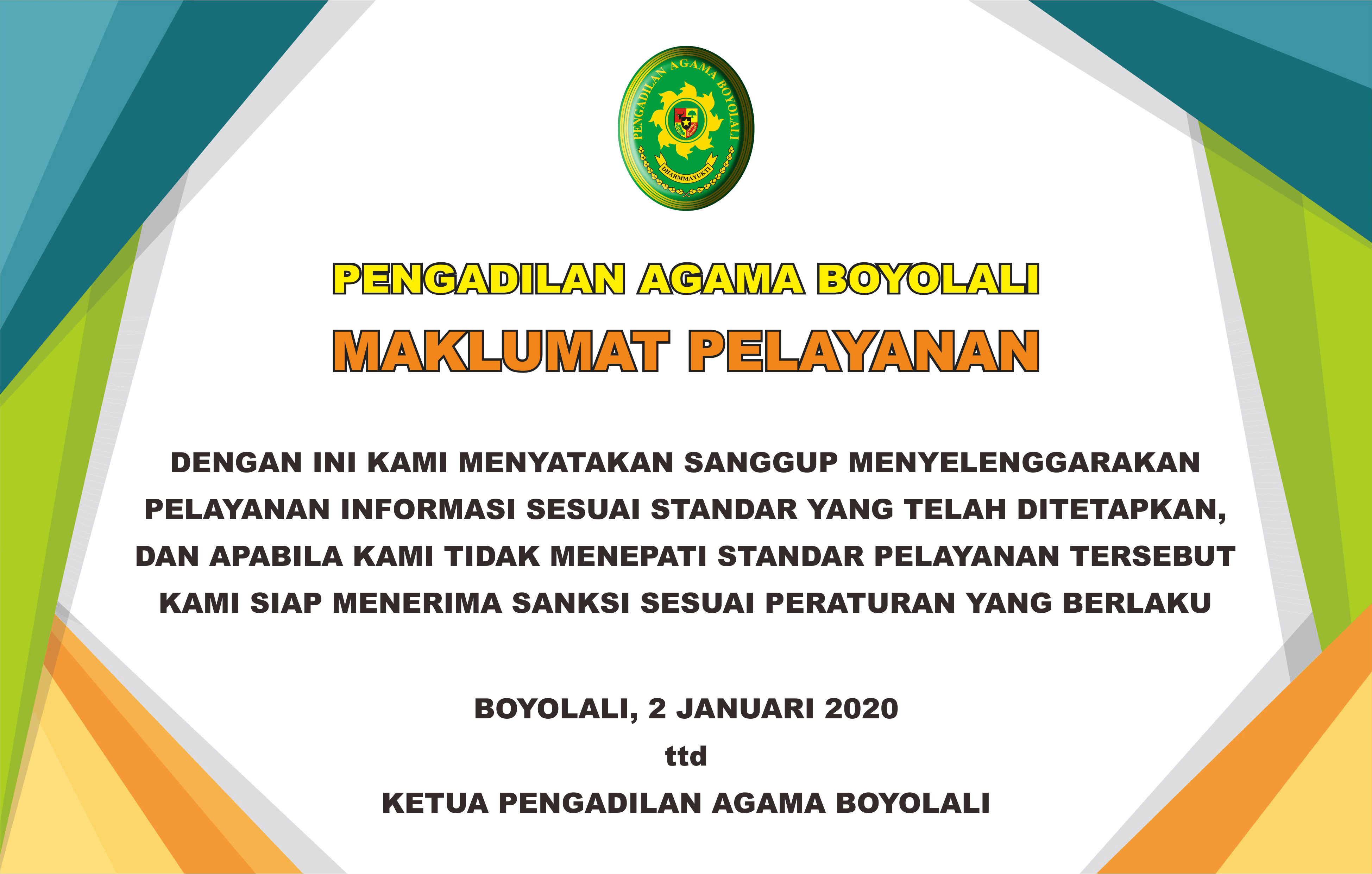 Maklumat Pelayanan